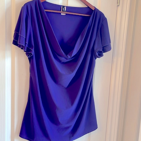 Purple short sleeved blouse - Picture 1 of 5